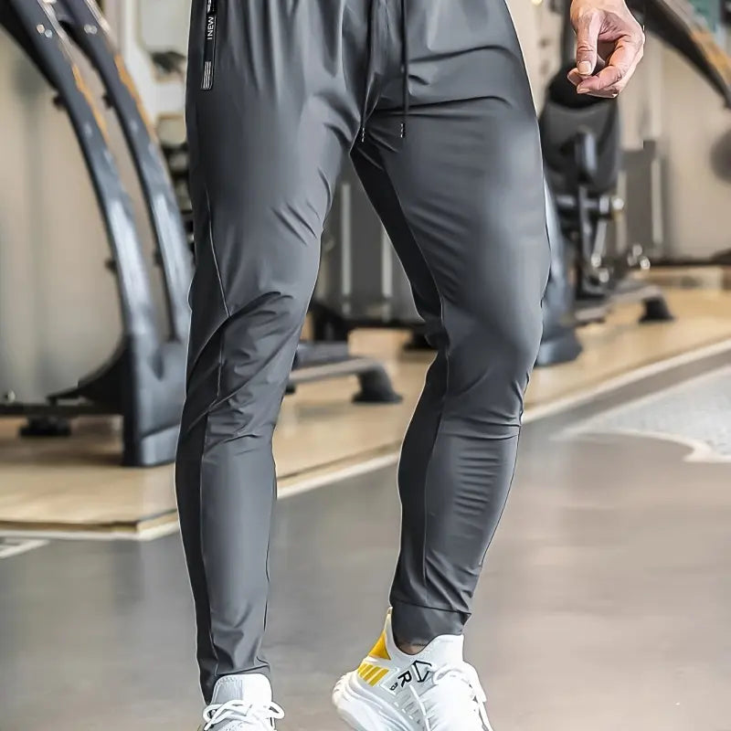 3PCS Men'S Stretch Gym Pants – Ultra Flex Workout Joggers with Zipper Pockets
