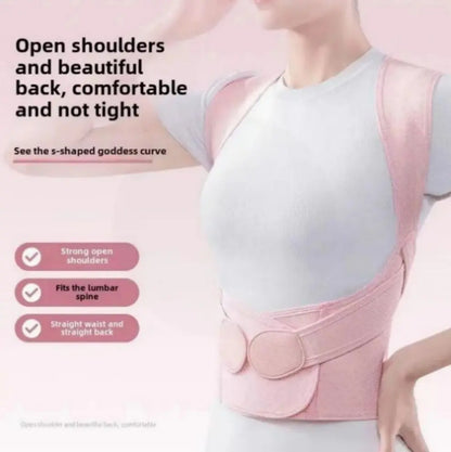 Posture Correction Belt for Men and Women - Hunchback Corrector, Shoulder Opener, and Back Straightener in Black, Comfortable Fit