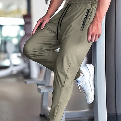 3PCS Men'S Stretch Gym Pants – Ultra Flex Workout Joggers with Zipper Pockets