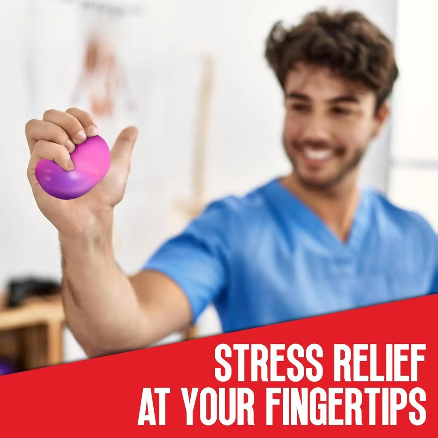 Assorted 2" Soft Bounce Stress Balls - 4-Pack Elastic Sensory Fidget Toys for ADHD, Autism, and Anxiety Relief