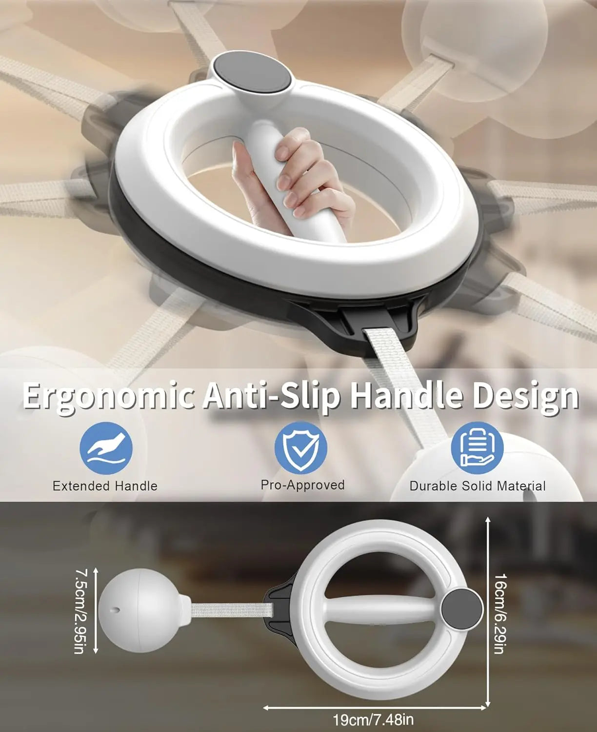 Oppsdecor 360° Rotating Chest and Arm Trainer - Portable Wrist and Forearm Strengthening Tool for Men, Ideal for Home and Gym Upper Body Fitness