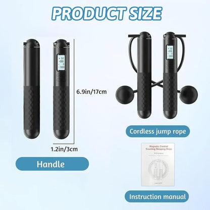 Smart Gravity Ball Jump Rope - Cordless Skipping with Digital Counter, Adjustable Weight for Home/Gym Workouts,Parent-Child Interaction, Valentine'S Day Gift, Birthday Gift