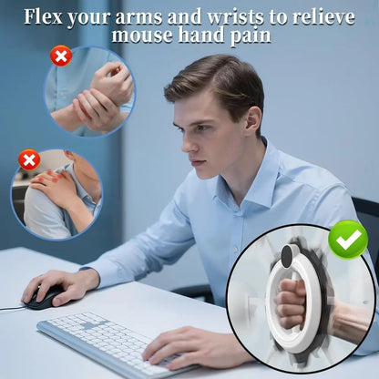 Oppsdecor 360° Rotating Chest and Arm Trainer - Portable Wrist and Forearm Strengthening Tool for Men, Ideal for Home and Gym Upper Body Fitness