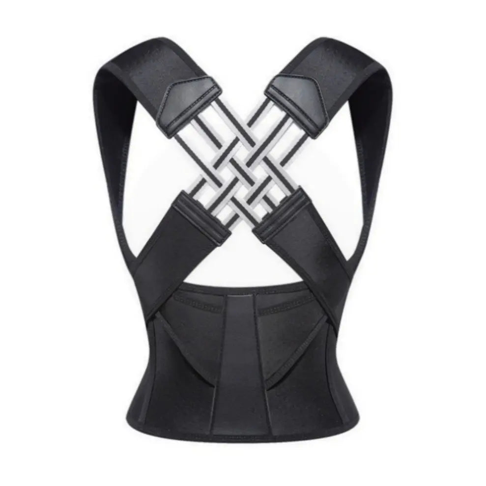 Posture Correction Belt for Men and Women - Hunchback Corrector, Shoulder Opener, and Back Straightener in Black, Comfortable Fit