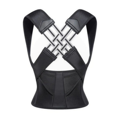 Posture Correction Belt for Men and Women - Hunchback Corrector, Shoulder Opener, and Back Straightener in Black, Comfortable Fit