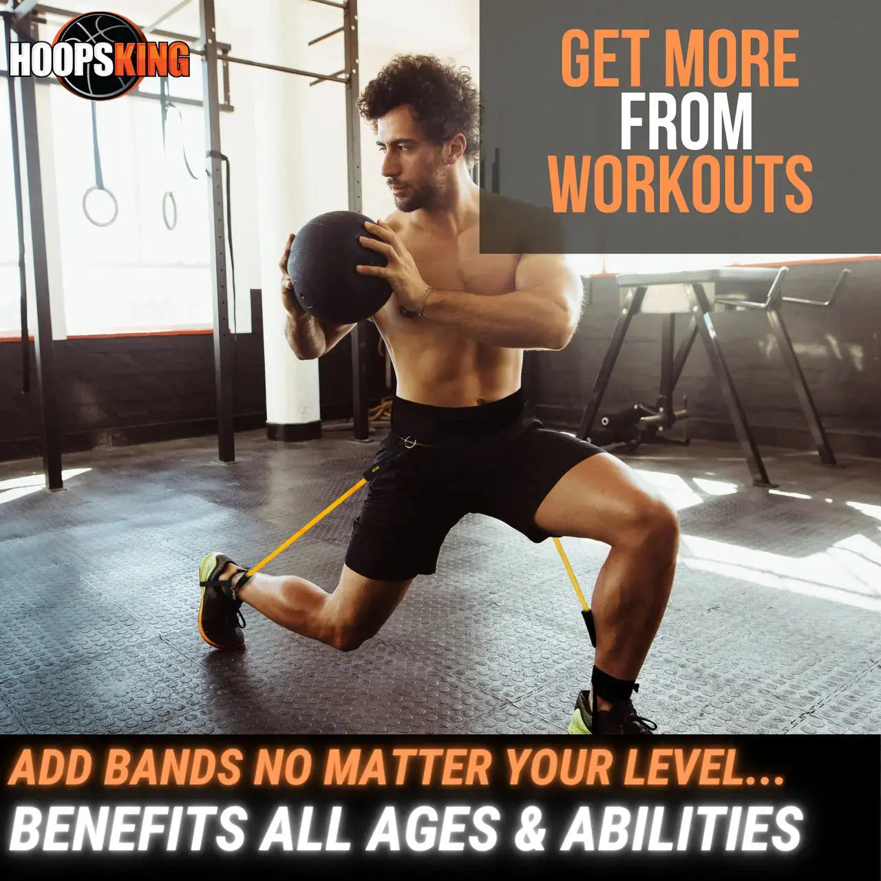 Hoopsking Vertical Jump Trainer Resistance Bands – Waist & Heel Training System
