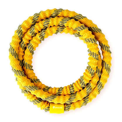 Soulyis Portable Spring-Loaded Weighted Hula Hoop with Silent Anti-Pinch Design for Core Muscle Training - Compact and Easy to Carry