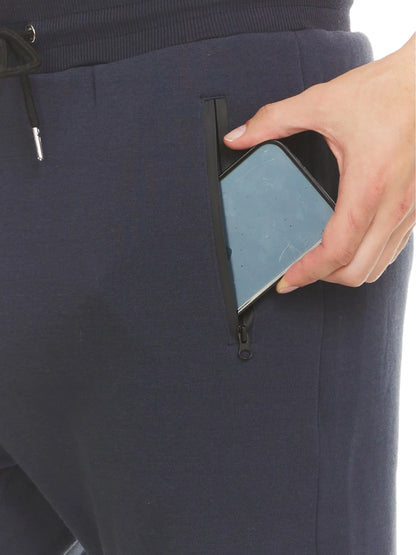 PURE CHAMP Men's Fleece Joggers - Set of 3 Soft Gym Sweatpants with Zipper Pockets