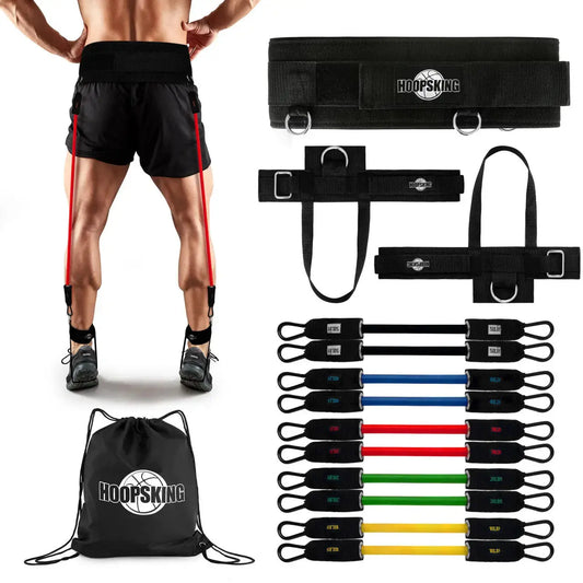 Hoopsking Vertical Jump Trainer Resistance Bands – Waist & Heel Training System