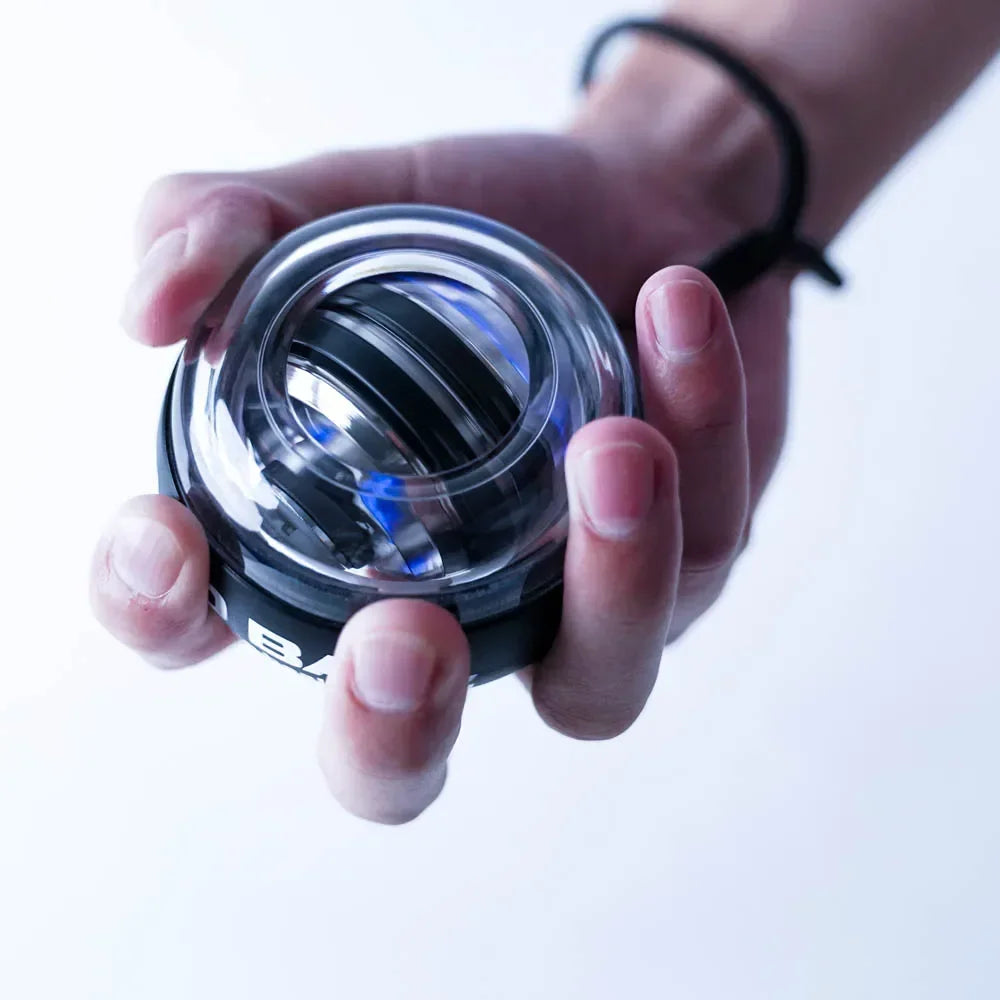 LED power ball glowing while spinning