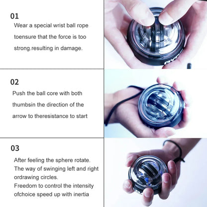 Gyroscopic power ball fitness equipment