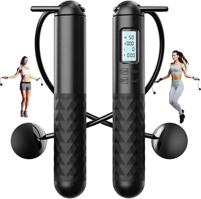 Smart Gravity Ball Jump Rope - Cordless Skipping with Digital Counter, Adjustable Weight for Home/Gym Workouts,Parent-Child Interaction, Valentine'S Day Gift, Birthday Gift