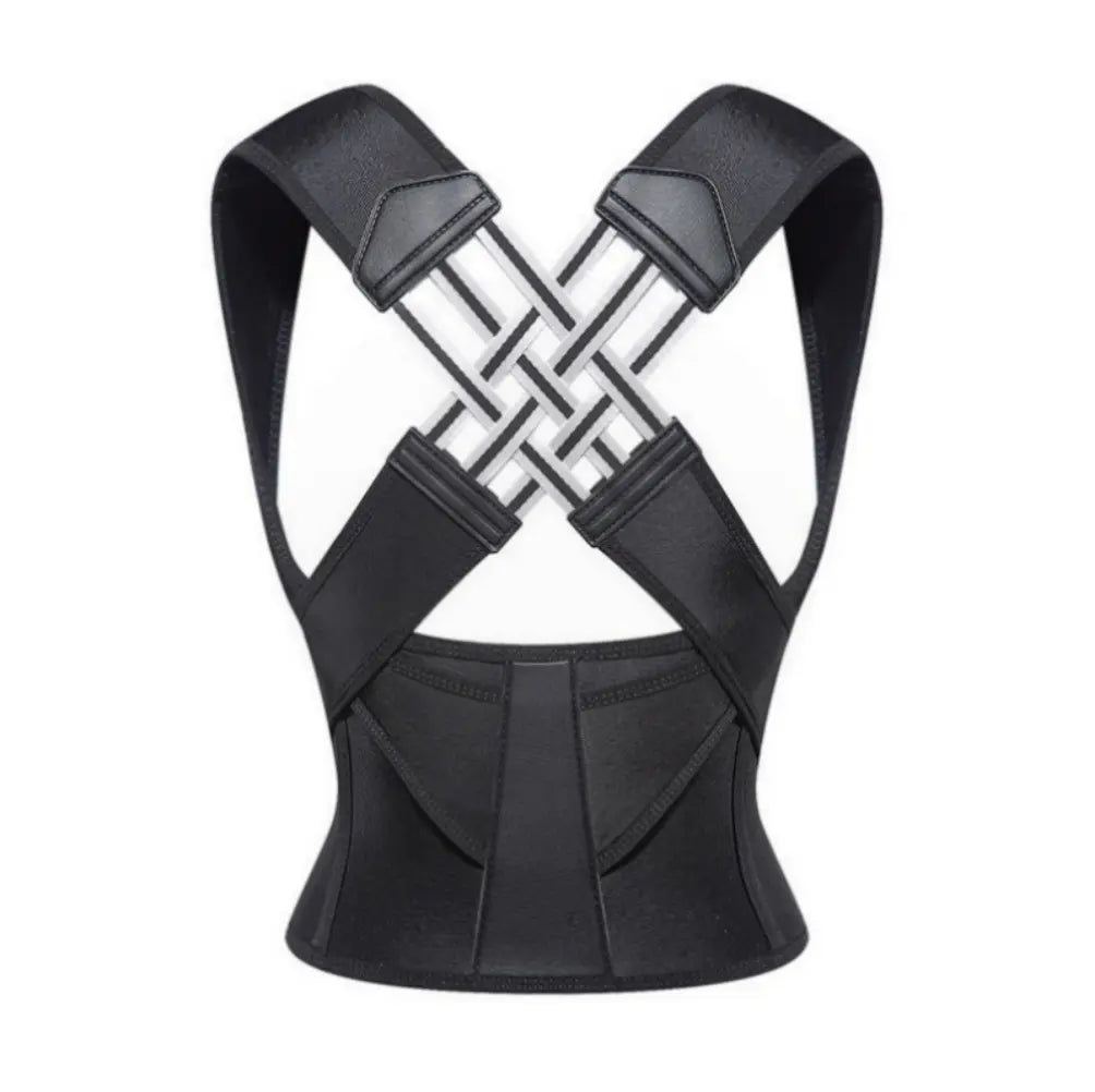 Posture Correction Belt for Men and Women - Hunchback Corrector, Shoulder Opener, and Back Straightener in Black, Comfortable Fit