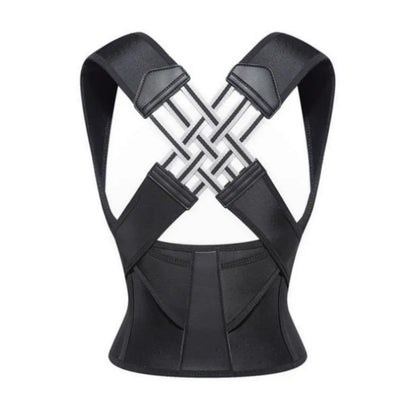 Posture Correction Belt for Men and Women - Hunchback Corrector, Shoulder Opener, and Back Straightener in Black, Comfortable Fit