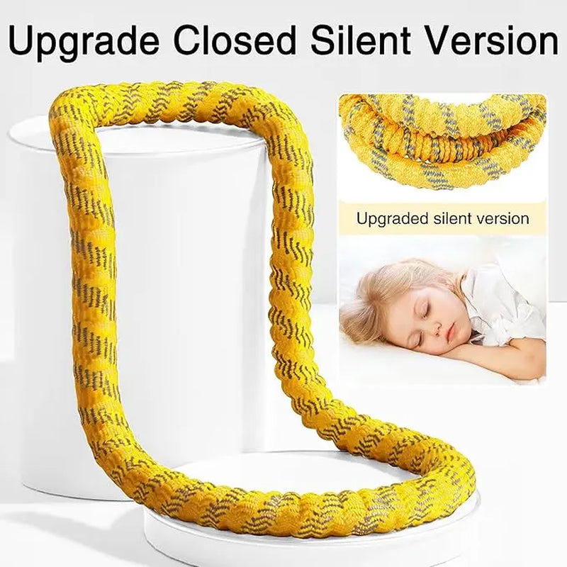 Soulyis Portable Spring-Loaded Weighted Hula Hoop with Silent Anti-Pinch Design for Core Muscle Training - Compact and Easy to Carry