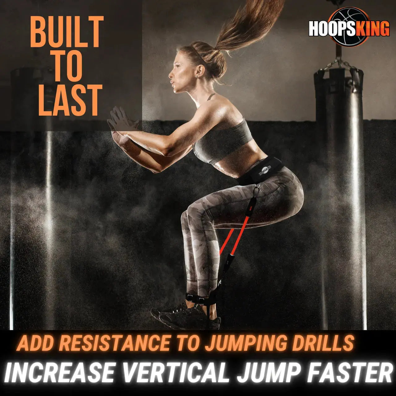 Hoopsking Vertical Jump Trainer Resistance Bands – Waist & Heel Training System