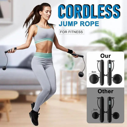 Smart Gravity Ball Jump Rope - Cordless Skipping with Digital Counter, Adjustable Weight for Home/Gym Workouts,Parent-Child Interaction, Valentine'S Day Gift, Birthday Gift